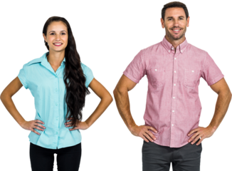 Standing couple posing for camera