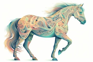 horse on white