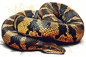 Fototapeta premium snake in front of background