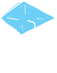 Sketch of mortarboard on chalkboard