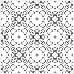 Stylish texture with figures from lines .Geometric lines art. Black and white pattern. Abstract background for web page, textures, card, poster, fabric, textile.