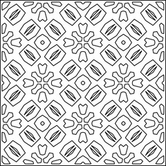 Stylish texture with figures from lines .Geometric lines art. Black and white pattern. Abstract background for web page, textures, card, poster, fabric, textile.