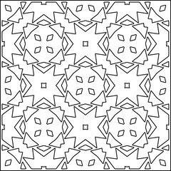 Stylish texture with figures from lines .Geometric lines art. Black and white pattern. Abstract background for web page, textures, card, poster, fabric, textile.