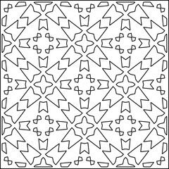 Stylish texture with figures from lines .Geometric lines art. Black and white pattern. Abstract background for web page, textures, card, poster, fabric, textile.