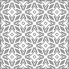 Stylish texture with figures from lines .Geometric lines art. Black and white pattern. Abstract background for web page, textures, card, poster, fabric, textile.