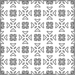 Stylish texture with figures from lines .Geometric lines art. Black and white pattern. Abstract background for web page, textures, card, poster, fabric, textile.