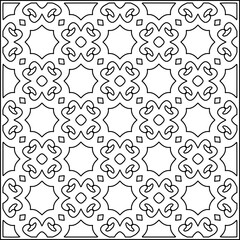 Stylish texture with figures from lines .Geometric lines art. Black and white pattern. Abstract background for web page, textures, card, poster, fabric, textile.