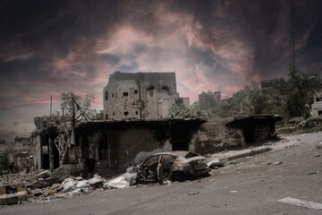 A devastating house and a burning biography due to the war in Yemen Taiz