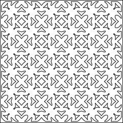 Stylish texture with figures from lines .Geometric lines art. Black and white pattern. Abstract background for web page, textures, card, poster, fabric, textile.
