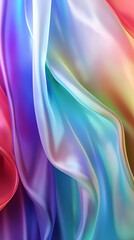 Colorful, light, transparent, and smooth silk background - Generative AI