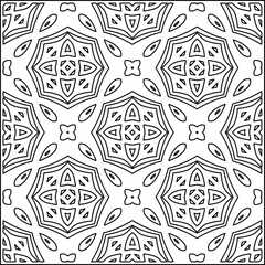 Stylish texture with figures from lines .Geometric lines art. Black and white pattern. Abstract background for web page, textures, card, poster, fabric, textile.