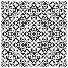 Stylish texture with figures from lines .Geometric lines art. Black and white pattern. Abstract background for web page, textures, card, poster, fabric, textile.