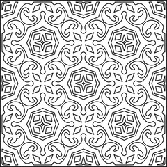 Stylish texture with figures from lines .Geometric lines art. Black and white pattern. Abstract background for web page, textures, card, poster, fabric, textile.