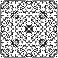 Stylish texture with figures from lines .Geometric lines art. Black and white pattern. Abstract background for web page, textures, card, poster, fabric, textile.
