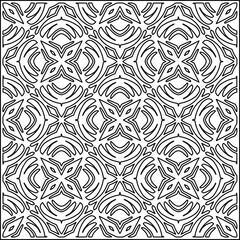 Stylish texture with figures from lines .Geometric lines art. Black and white pattern. Abstract background for web page, textures, card, poster, fabric, textile.