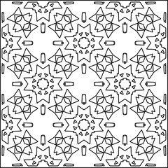 Stylish texture with figures from lines .Geometric lines art. Black and white pattern. Abstract background for web page, textures, card, poster, fabric, textile.