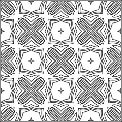 Stylish texture with figures from lines .Geometric lines art. Black and white pattern. Abstract background for web page, textures, card, poster, fabric, textile.