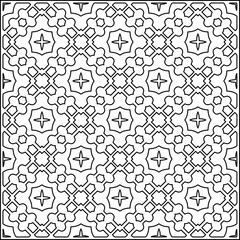 Stylish texture with figures from lines .Geometric lines art. Black and white pattern. Abstract background for web page, textures, card, poster, fabric, textile.