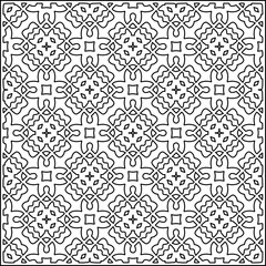 Stylish texture with figures from lines .Geometric lines art. Black and white pattern. Abstract background for web page, textures, card, poster, fabric, textile.