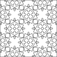 Stylish texture with figures from lines .Geometric lines art. Black and white pattern. Abstract background for web page, textures, card, poster, fabric, textile.