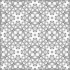 Stylish texture with figures from lines .Geometric lines art. Black and white pattern. Abstract background for web page, textures, card, poster, fabric, textile.