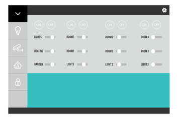 Home control setting screen on a smartphone