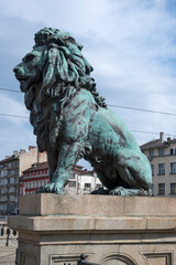 Lion's Bridge over Vladaya river in city of Sofia, Bulgaria