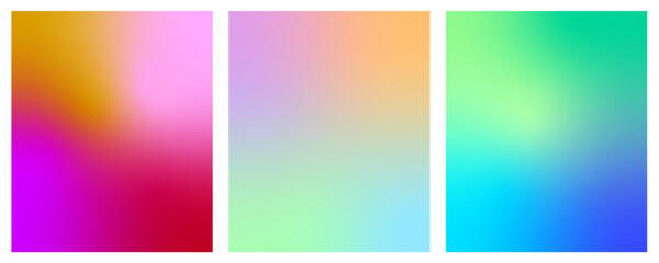 Set of 3 Gradient vector backgrounds