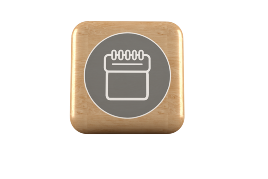 Composite image of spiral note pad icon on cube - Powered by Adobe