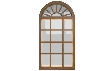 Digitally generated image of arch window