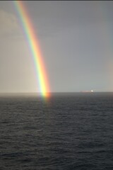 Rainbow at sea.