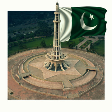Pakistan Day. 23rd March. Logo. Urdu Arabic Text Translation: Pakistan; The Day of Pakistan. Vector
