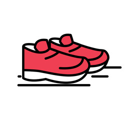Running shoe vector
