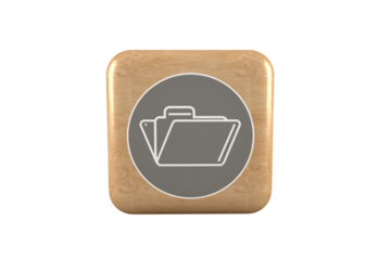 Vector image of file icon on brown cube