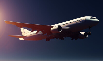 airplane in the sky, generative AI