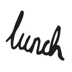 Digital image of lunch text