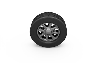 Digital image of alloy wheel with tyre