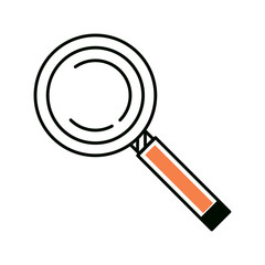magnifier icon isolated