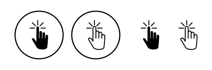 Fototapeta premium hand click icon vector. clicking finger icon. pointer icon