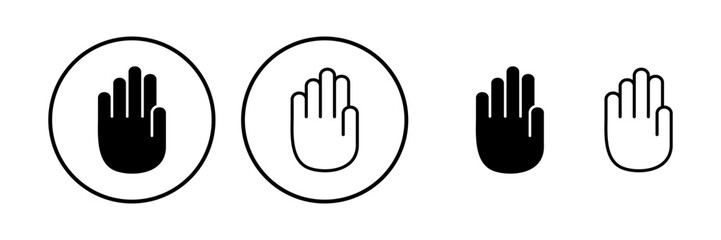 Hand icon vector. hand symbols. palm