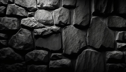 black concrete wall