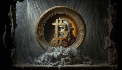 Obraz na płótnie Canvas Bitcoin Cryptocurrency