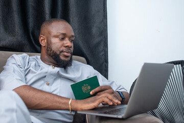 young nigerian man applying for a travel visa