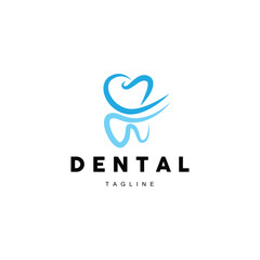 Tooth Logo, Dental Care Vector, Illustration Icon Design