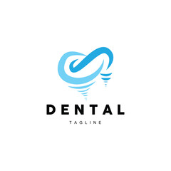 Fototapeta premium Tooth Logo, Dental Care Vector, Illustration Icon Design