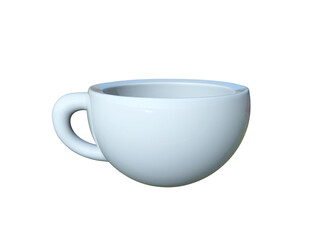 Taza blanca sin fondo para todo tipo de líquidos y usos 