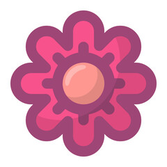 Pink flower isolated on background