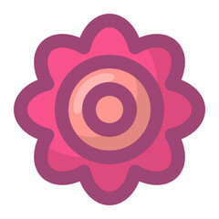 Pink flower isolated on background