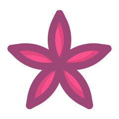 Pink flower isolated on background