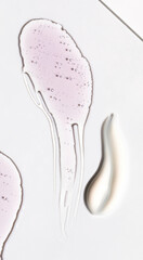 Purple Gel and White Lotion Smear Texture